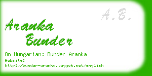 aranka bunder business card